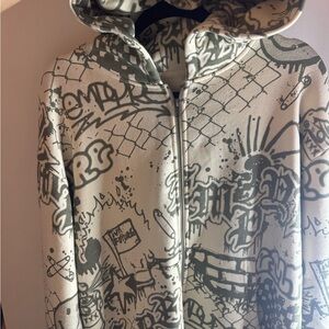Empyre White Graffiti Hoodie